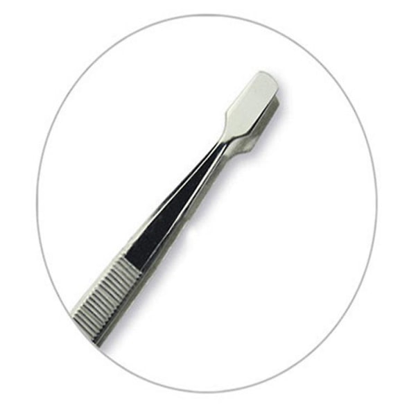 Set med 2 pinsetter i rustfritt stål, flat form, materiale: 2 stk. - Komfortabel og praktisk 12 cm