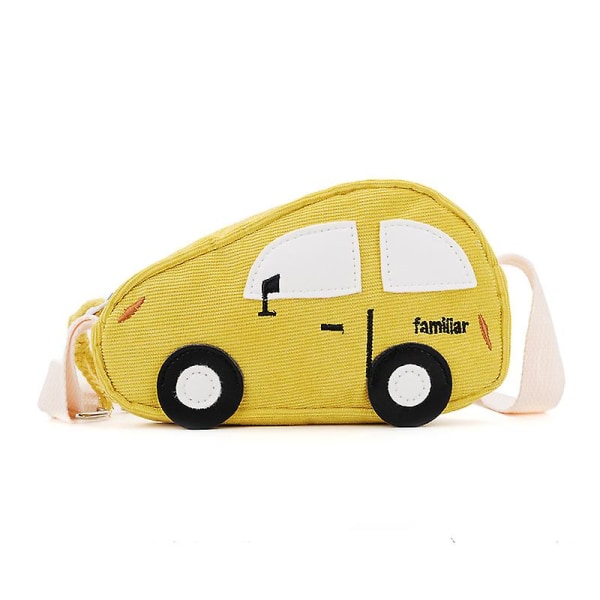 Toddler Messenger Plånbok Mini Messenger Bag Flickor Pojkar Cartoon Car axelväska Flerfärgad Tillgänglig (Gul)