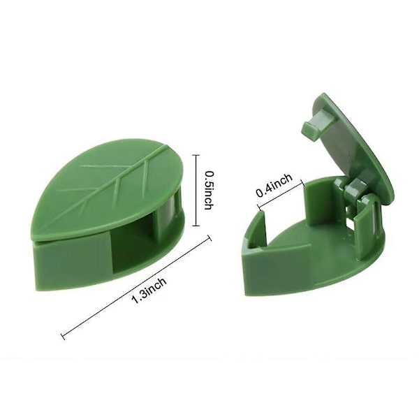 40 stk. grønne planteclips til orkideer, planteclips, støtteclips, vinclips, planteclips til blomsterorkidé, vinunderstøttelse.