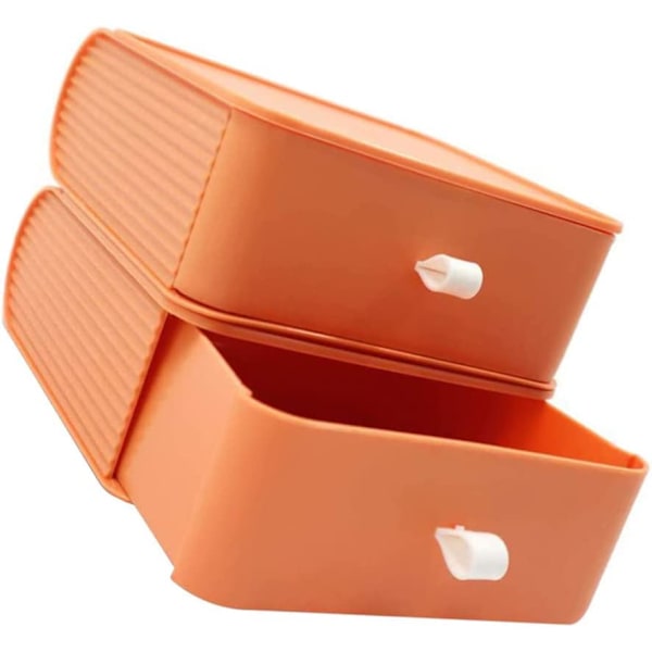 Skrivbordsförvaringslåda i plast (färg: orange)