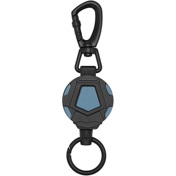 Tilbagekaldelig snor, udtrækkelig nøglering i kraftig kvalitet, tilbagetrækkelig nøglering karabinhage badgeholder med 60cm/23,6\"