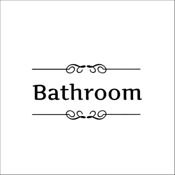Vinylväggklistermärken Konstklistermärken Kreativ heminredning Badrum Avtagbar Söta dörrklistermärken för toalett/tvätt/badrum/toalett (badrum)
