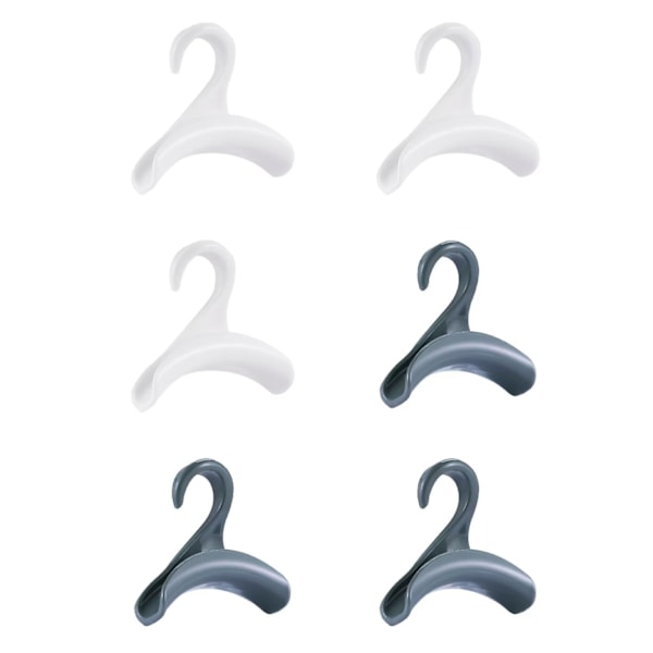 6 hållbara handväskkrokar (vit/grå)