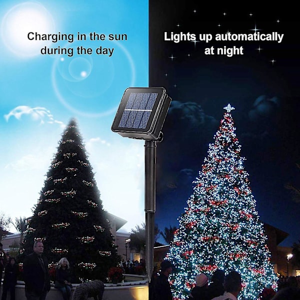 Nya 100 st Solcells-Julbelysning LED-Girlang Julbelysning Juldekoration Belysning Girlang W