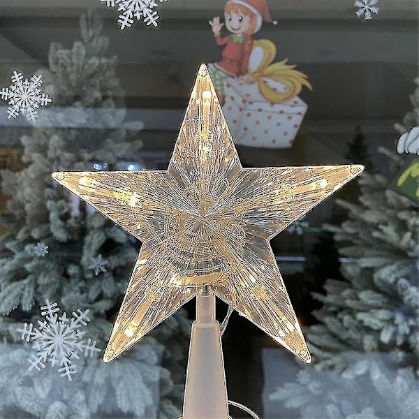 Julgrans Toppstjärna Ljus Plast LED Julgrans Toppstjärna, 1 Styck, Gult Ljus