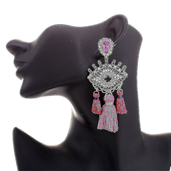 Nye Tassel Ørepynt Statement Ørepynt Øye Henger Ørepynt For Kvinner Bohemian Elegant Fest Drop Ørepynt Smykker (E1075 Rose)