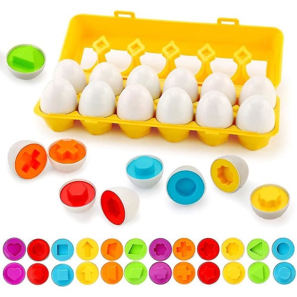 Matchande äggfärg och formigenkänning Sorterare Pusselfärdigheter Pedagogisk leksak Acsergery presenter