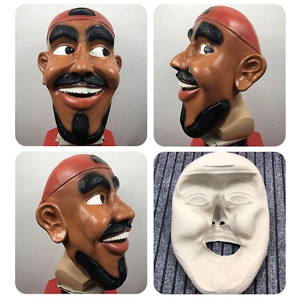 Man Mask Latexmasker Mänskligt Ansikte Halloween Gummi Maskerad Helhuvudmask (Gul)