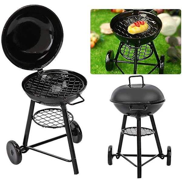 1:12 Skala Barn Grill Miniatyrmodell Kit Hobby Kit Mini Ugn Köksredskap Dockhusmodell Låtsaslek Leksak Barnens Födelsedagspresent Över 3 År Gammal