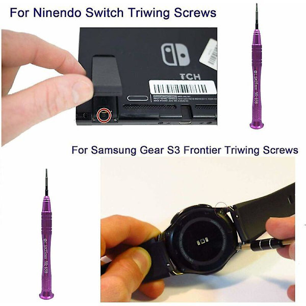 Handverktyg Tri Wing Skruvmejsel Tri-Point Skruvmejsel för Nintendo Switch, 1,5 mm Y-form Y-spets Triangel Magnetisk Skruvmejsel