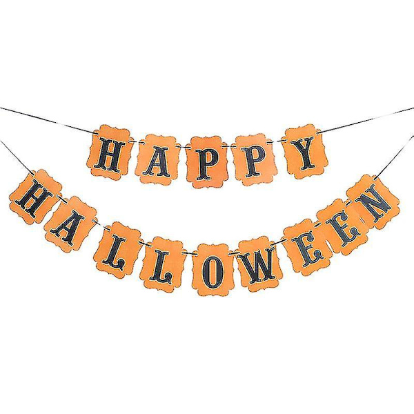 3 stk Halloween Hengeflagg for Halloween-dekorasjoner
