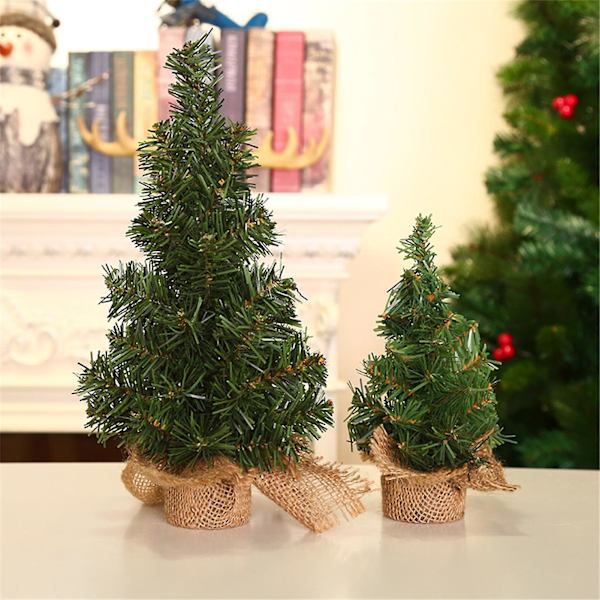 Realistsik Vacker Tyg Levande Mini Julgran Inspirerande Julgransmodell för Hemmet (30cm)