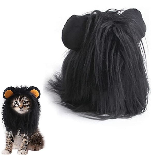 Lion Mane Wig Pet Costumes Hat For Halloween Christmas Dress Up Decoration For Kitten Cats