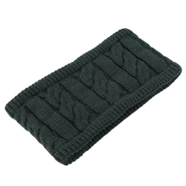 Naisten talvinen punottu kaapeliknitsattu hiuspanta, paksuuntunut pehmeä vuori, korvanlämmitin, kaksinkertainen, yksivärinen, virkattu pääpanta, venyvä bandana, turbaani