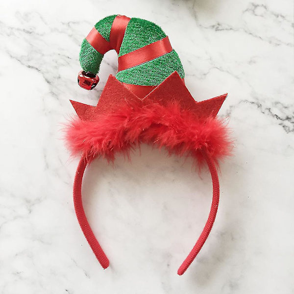 1-pack Elfhatt Hårband Jultomte Klocka Huvudband Handgjorda Semesterfest Favoriter