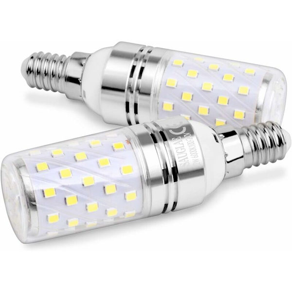 LED-majslampa 12W, motsvarande 100W-lampor, E14, 6000K kallvitt, 1200lm, 4-pack