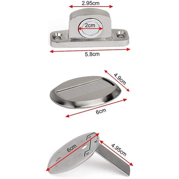 Vahva magneettinen metalliovenpysäytin Raskaan ovenpysäytin 3M:n lattiaan kiinnitettävällä piilotetulla itseliimautuvalla ruuvilla 60X58mm