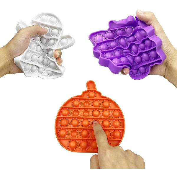 4-pack Halloween Pop Fidget Toys-paket för barn, flickor, pojkar, Halloween-festpresenter, Halloween-godispåsar, gåvor, stressavlastning