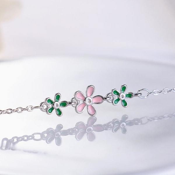 Vattendroppe glasyr blomma daisy armband mode blomma små färska handgjorda smycken