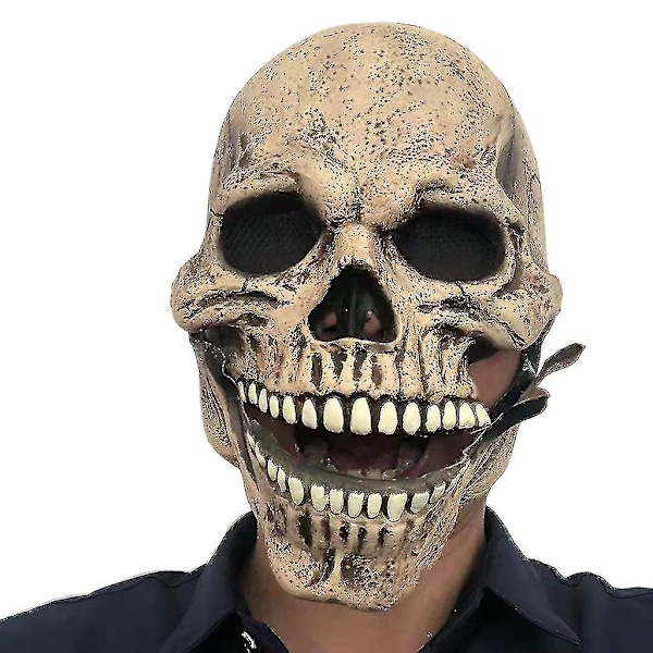 Full For Head Skull Mask Skelett Hjälm Masker Halloween Kostym Horror Cosplay