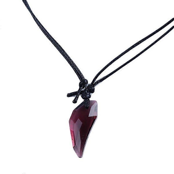Österrikisk Kristallhalsband Vargtand Hänge Kedjor Långt Läder Herr Smycken Halsband Par Halsband Gåva Glas