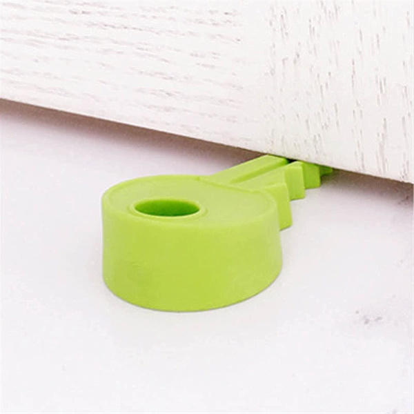 Dørblokk Dørstopper Silikonstil 4PC Nøkkelring Hjemmedekor Barn Bærbar Finger Sikkerhet Sikkerhetsport Dør Sutch Dørstoppere (Farge: Grønn-4PCS)