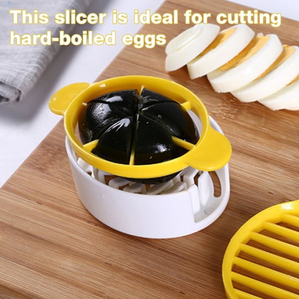 Egg Cutter, 3 i 1 Kokt Egg Slicer Egg Chopper Preservert Egg Cutter Hjem Restaurant Kjøkkenverktøy