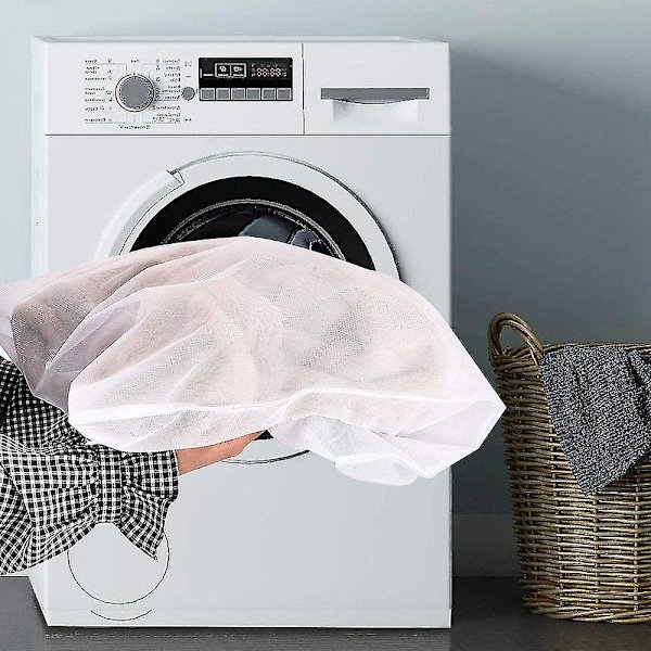 2 kpl pyykkipussi pesukoneelle, hienosilmäinen pyykkipussi vetoketjulla fleece-peitolle, vuodevaatteille, verhoille ja vuodevaatteille