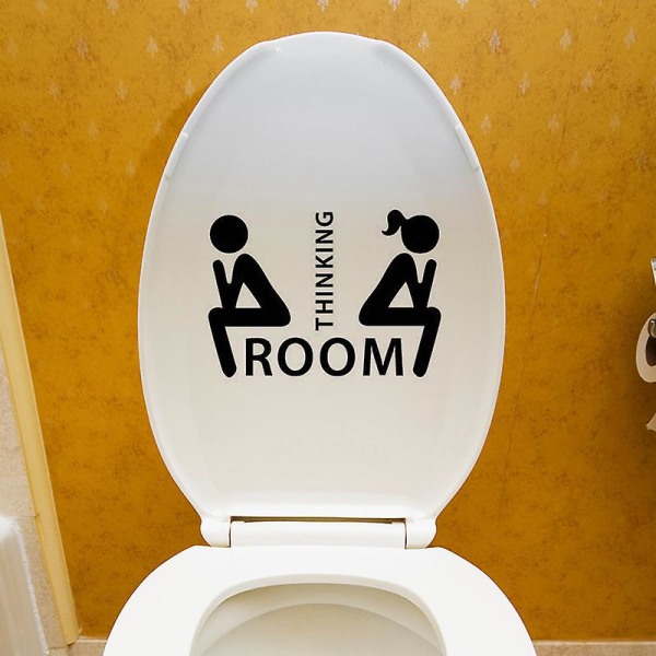 10*7cm itseliimautuva - seinämaalaus - WC - pesuhuone - kylpyhuone - WC - viihdehauska kylpyhuoneen oven tarra - kodin sisustus pieni WC-kyltti irrotettavat seinätarrat