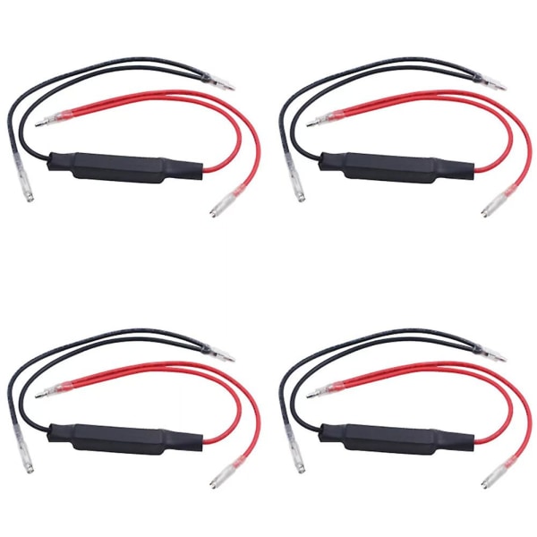 Motorcykel LED Blinklys 4 stk. 12V Motorcykel Blinklys Indikator Modstand Adapter Blink Fix Fejl (10W)