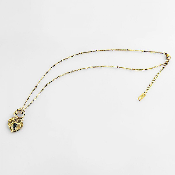 Miniatyr gull hjerte halskjede med initial - 14k gullfylt håndlaget delikat personlig hjerte choker halskjede gave til kvinner halskjede E917-95