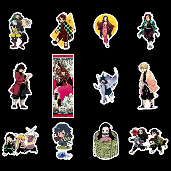 50 st vattentäta anime-graffitidekaler för skateboard, bagage, gitarr, bil