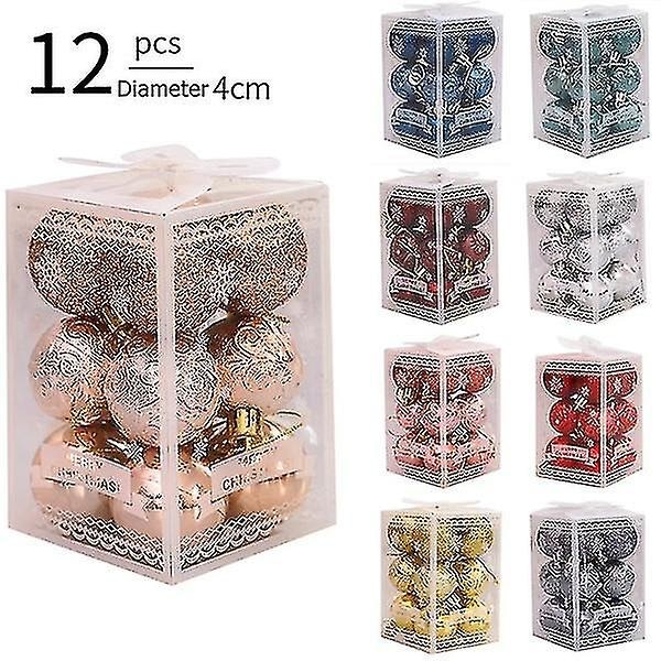 2-pack 24 julgranspynt i plast, krosssäkra, 4 cm