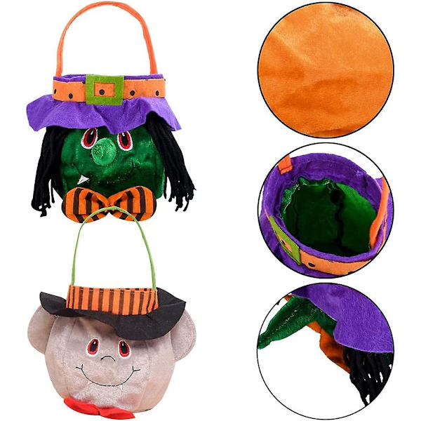 Halloween Godispåsar - Hållbara Pumpa Godispåsar För Barn - Halloween Festtillbehör