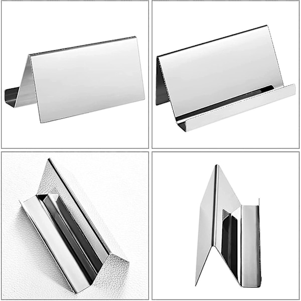 Visithållare i rostfritt stål 304 (silver) 2 stycken