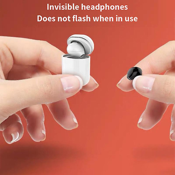 Mini Comfort Trådlösa Bluetooth Hörlurar Öra Air Hörlurar Osynliga Vattentäta Gaming Headset, Vit