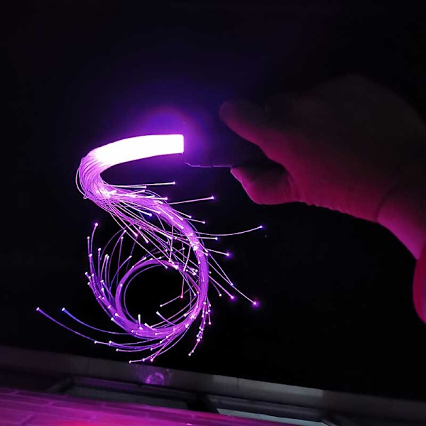 Led Fiberoptisk Danspiska Superljus Rött handtag