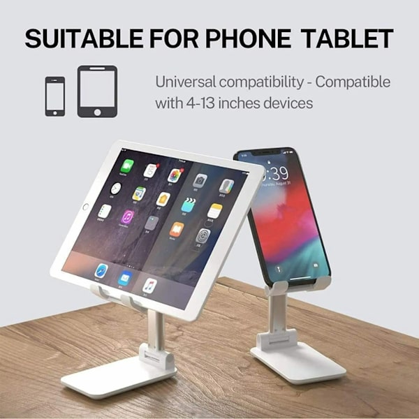 Mobiltelefonholder Bordholder Foldbar mobiltelefonstativ Bord Tablet-holder Universal