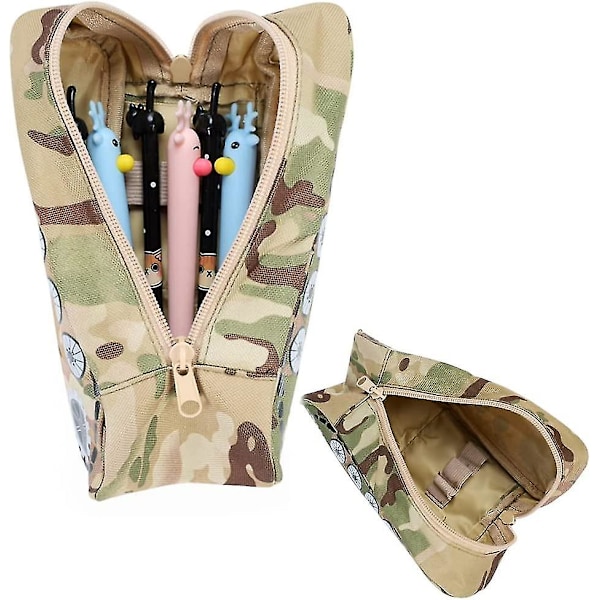 Blyantsæske Camouflage Pen Taske Med Kode Lås Lynlås Børn Stor Kapacitet 3d