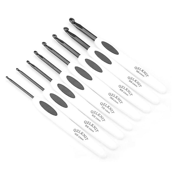 Set med 9 TPR-sticknålar med mjukt aluminiumhandtag, robust och trendig