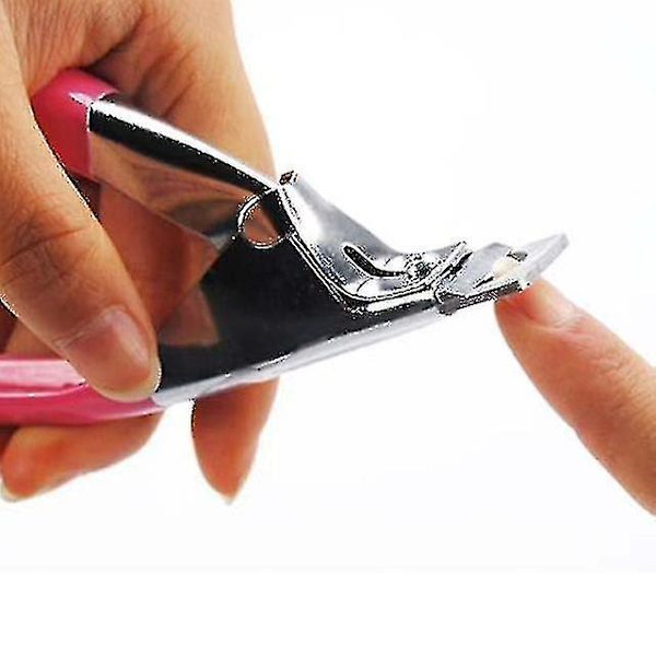 Akryl falska nagelspetsar Clipper Cutter 1 st rosa