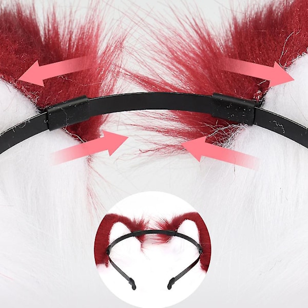 Plush Dyreører Hårbånd Håndlavet Ulveører Pandebånd Cosplay Party Props