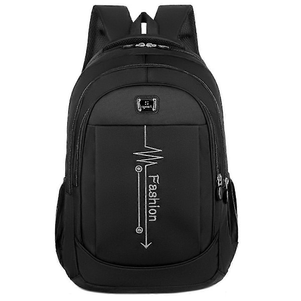 Herrar Business Laptop Ryggsäck Multi-ficka Skolväska Svart Resväska för Män