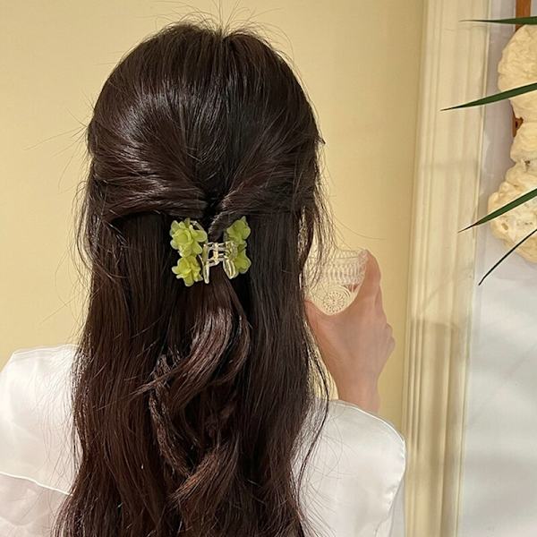 Stora Pärl-Båge Eleganta Hårclips Blå