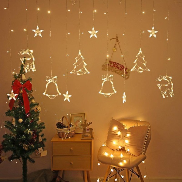 Xingyue Vorhang-Lichter, Weihnachts-Raumdekoration, LED-Lichter, Outdoor-Camping-Atmosphäre, blinkende Lichter (Stil 3)