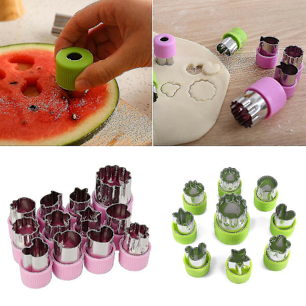 12 stk. Frukt Grønnsak Kakeform Kuttere Barn Mat Mold