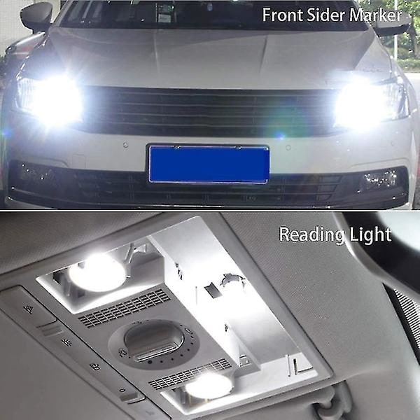 10 st 6000k Canbus T10 168 194 W5w Kupol Licens Sida Markör LED-ljus Vit
