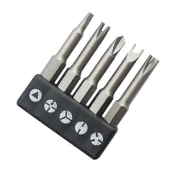 5 st Specialformade Skruvmejselset 50mm U-formad Y-form Triangel Inre Kors Tre Punkter Multifunktionell (5 st skruvmejselbitar)