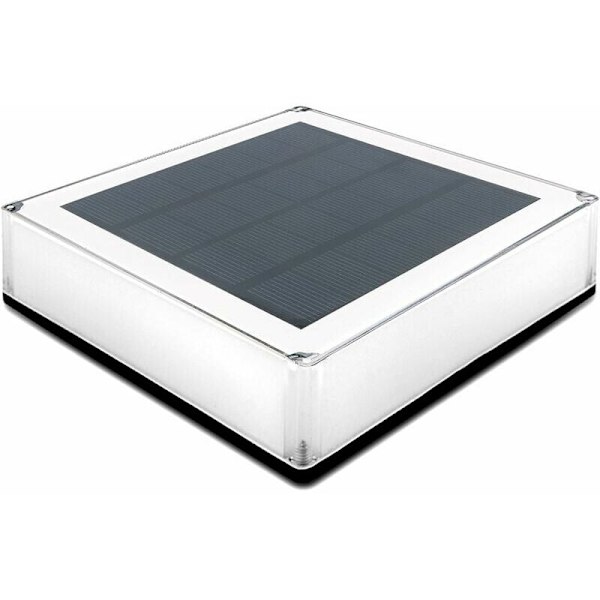Solcellsstolpar 12x12cm, 1 st Vattentät Trästaket Stolpe Ljus Trädgårdsstig Ljus för Däck, Uteplats, Trappor