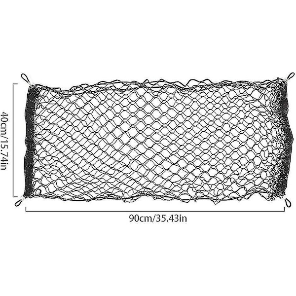 Bagagenät 90 x 30 cm Elastiskt bagagenät Universellt bilnät med 4 krokar Present